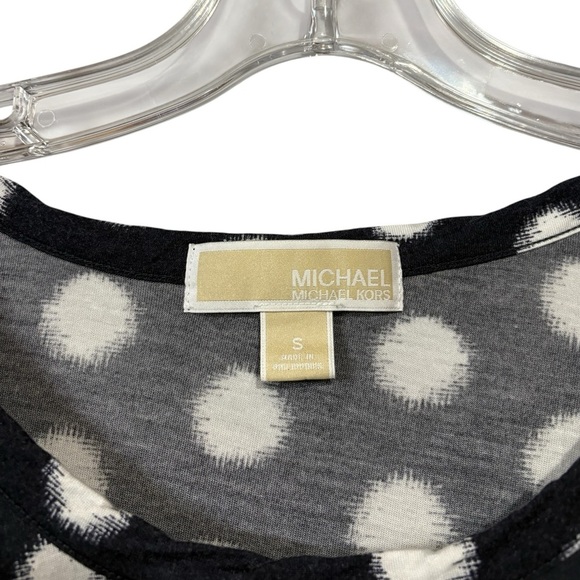Michael Kors, Polka Dot T-Shirt, Small, Navy And White - Picture 4 of 8